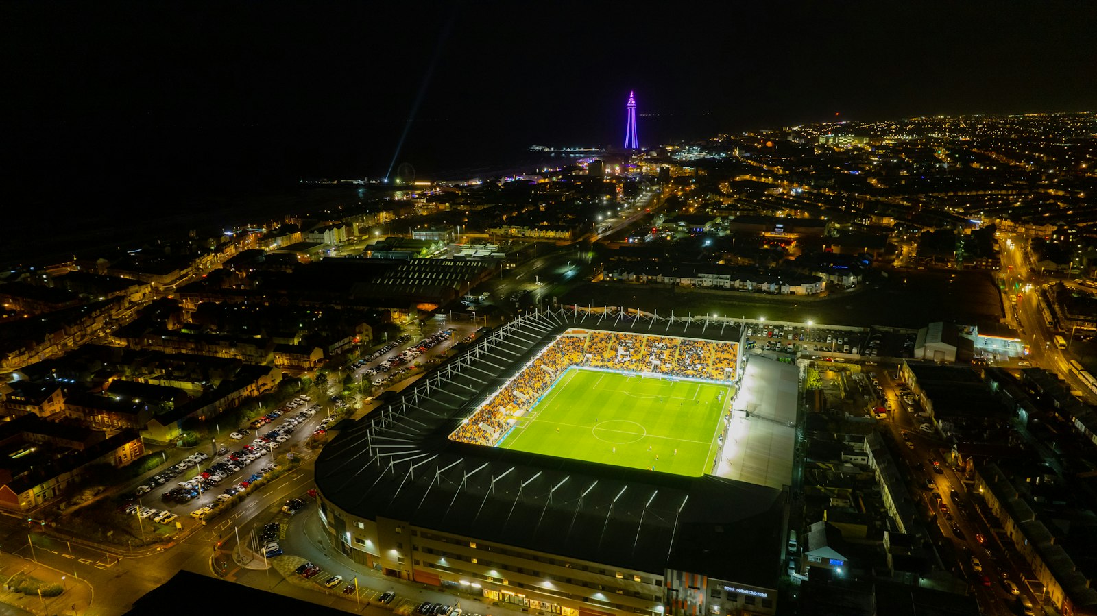 Stade de football de nuit
